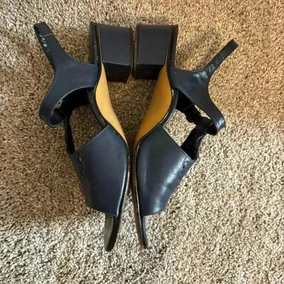 Bon Voyage Made In Italy Leather Navy Blue Sandals Size 10 - Picture 6 of 9